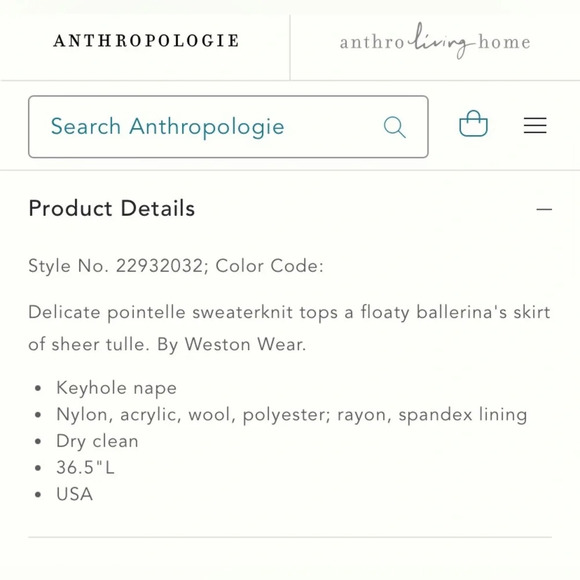 WESTON WEAR by ANTHROPOLOGIE NWOT Dulcie Dress in‎ Neutral Motif - Picture 7 of 7